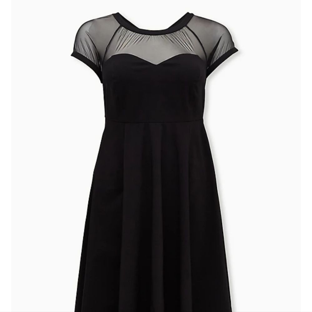 Torrid black mesh swing dress